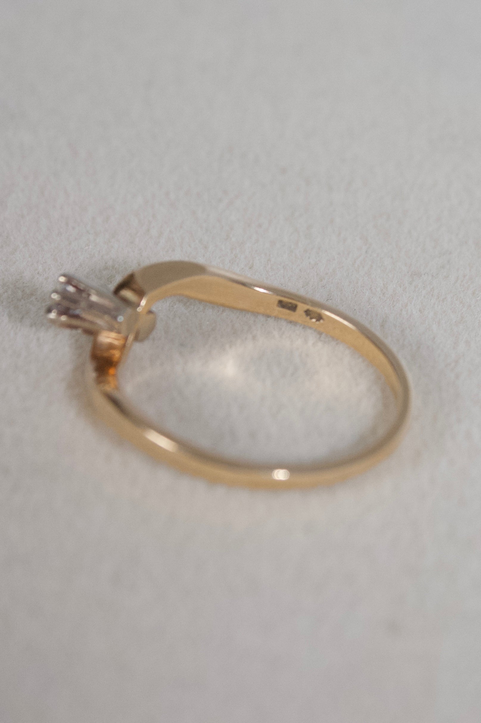 Vintage Toi et Moi Ring in 14k Gold with Diamonds
