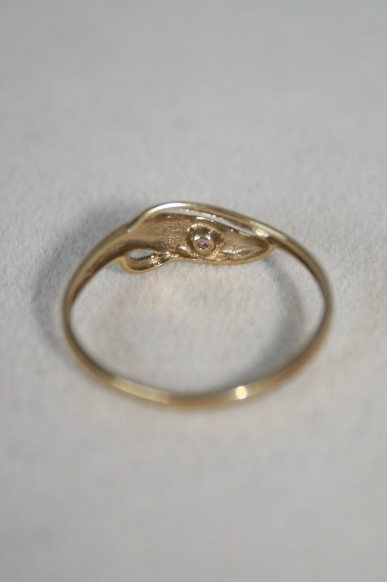 Refined 8K Gold Simulated Pink Spinel Ring