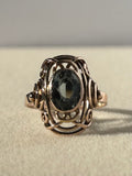 Antique Manganese Glass 8K Gold Ring
