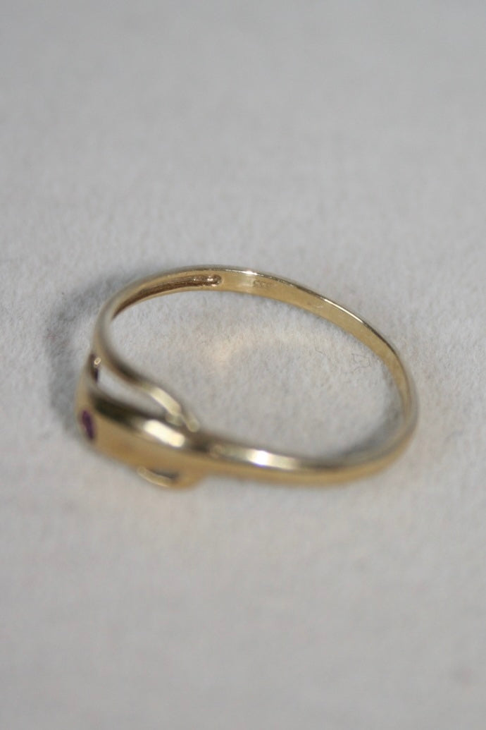 Refined 8K Gold Simulated Pink Spinel Ring