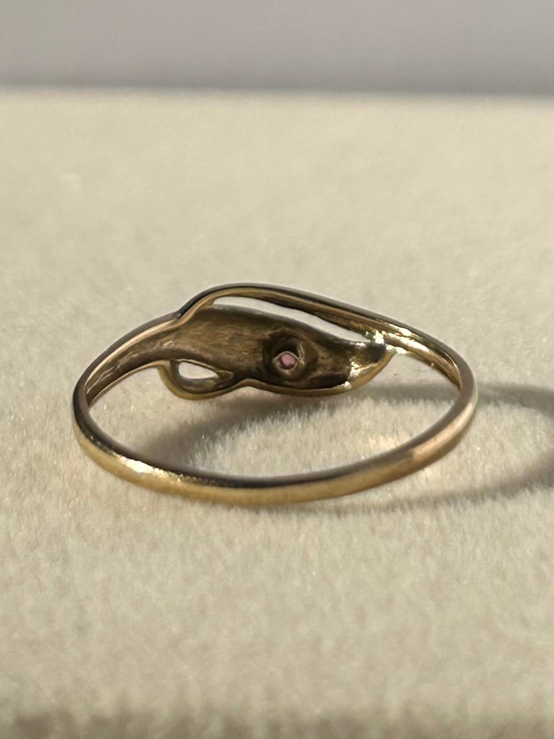 Refined 8K Gold Simulated Pink Spinel Ring